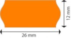 Etikett 26*12 mm orange